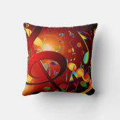 Live Music Slogan Colorful Kussen (Achterkant)