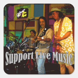 Live Music Sticker ondersteunen