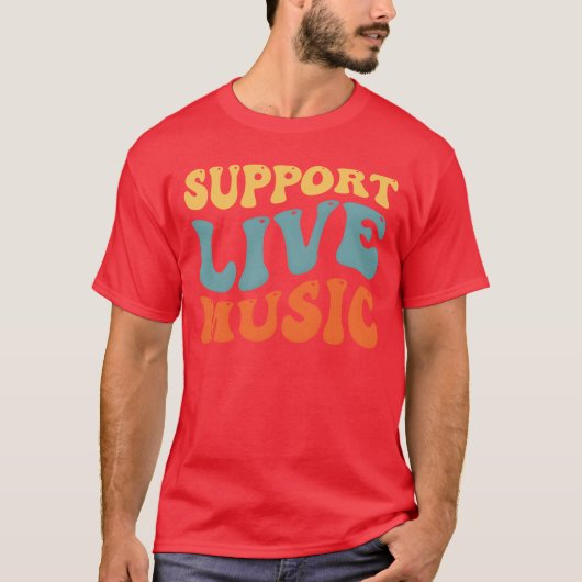 Live Music Support friend T-shirt (Voorkant)