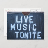 Live Music Tonite Briefkaart (Voorkant / Achterkant)