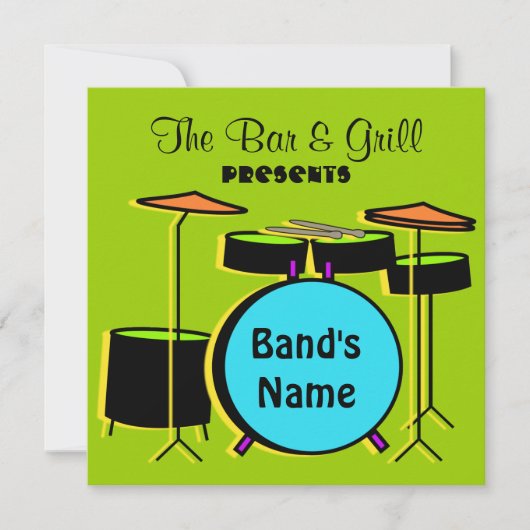 Live Music-uitnodiging Kaart (Voorkant)