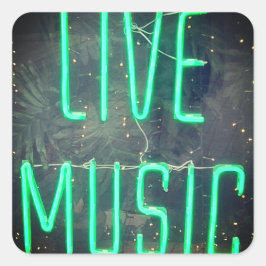 Live Music Vierkante Sticker