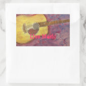 Live Muziek Rechthoekige Sticker (Tas)