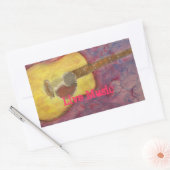 Live Muziek Rechthoekige Sticker (Envelop)