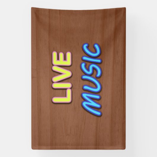 Live Muziek Spandoek (Verticaal)