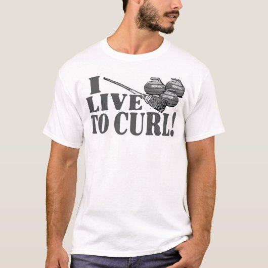 Live naar Curling-Shirt T-shirt (Voorkant)