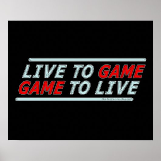 Live naar game poster (Voorkant)