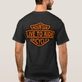 Live naar Ride Mountain Bike T-shirt (Achterkant)
