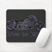 Live naar Ride Neon Motorcycle Mousepad Muismat (Met muis)