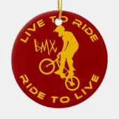 Live naar Ride Ride Ride to Live BMX Keramisch Ornament (Voorkant)