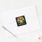 Live naar Ride Ride to Life Banana Skater Vierkante Sticker (Envelop)