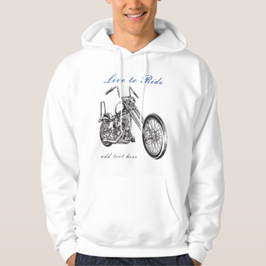 Live naar Ride, Ride to Live Basic Hoodie Sweatshi (Voorkant)