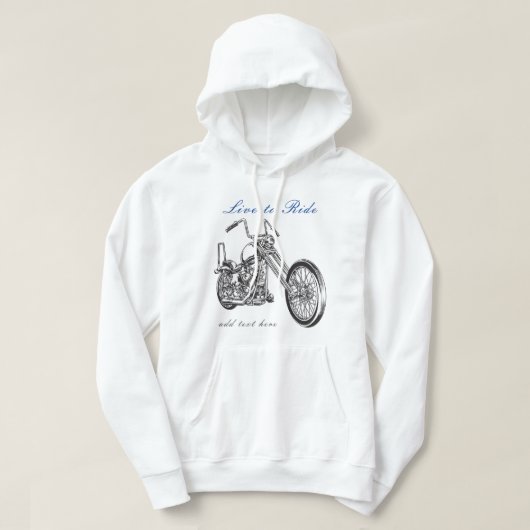 Live naar Ride, Ride to Live Basic Hoodie Sweatshi (Design voorkant)