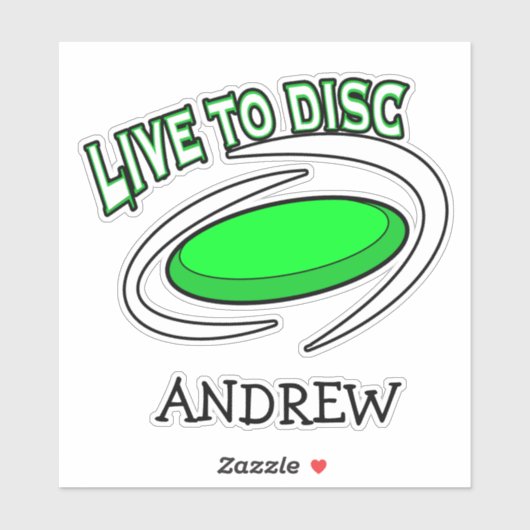 Live naar schijf | Disc Golf-Sticker Sticker (Vel)