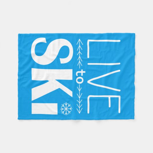 Live naar Ski deken (basis) - blauw (Voorkant (Horizontaal))