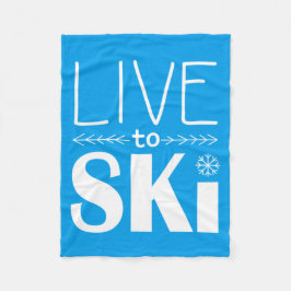 Live naar Ski deken (basis) - blauw