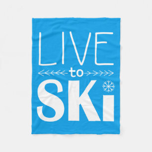 Live naar Ski deken (basis) - blauw