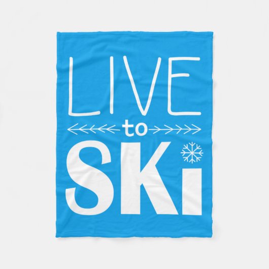 Live naar Ski deken (basis) - blauw (Voorkant)