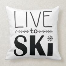 Live naar Ski kussen - wit