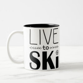 Live naar Ski-Mok Tweekleurige Koffiemok