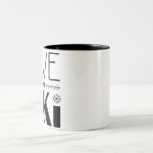 Live naar Ski-Mok Tweekleurige Koffiemok (Center)