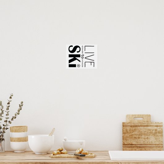 Live naar Ski poster (Keuken)