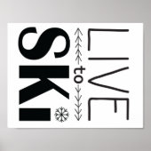 Live naar Ski poster (Voorkant)