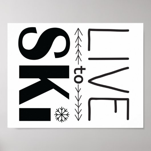 Live naar Ski poster (Voorkant)