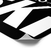 Live naar Ski-poster (basis) - zwart Poster (Hoek)