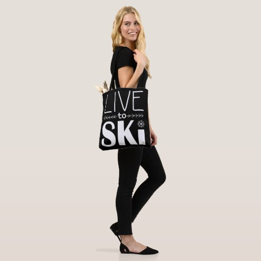 Live naar Ski-tas Tote Bag (Op model)