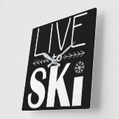Live naar skiklok vierkante klok (Hoek)
