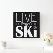 Live naar skiklok vierkante klok (Huis)
