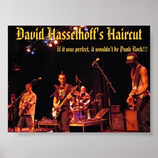 Live @ Norva - David Hasselhoff's Haircut Poster (Voorkant)