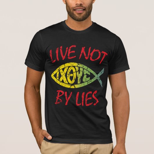 Live Not By Lies - Christelijke offerte TShirt (Voorkant)