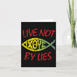 Live Not By Lies - Graphic Christelijk Quote Kaart