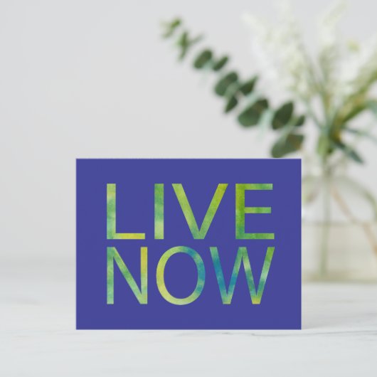 Live Now Inspirerend Briefkaart (Staand voorkant)