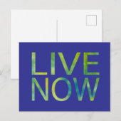 Live Now Inspirerend Briefkaart (Voorkant / Achterkant)