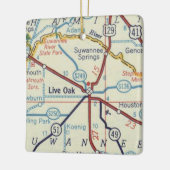 Live Oak Florida Keramisch Ornament (Links)