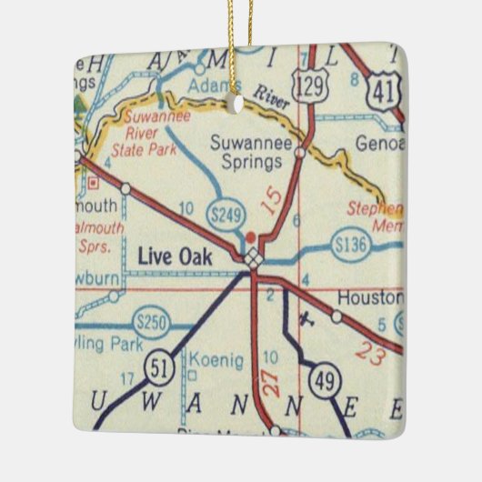 Live Oak Florida Keramisch Ornament (Links)