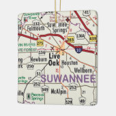 Live Oak Florida Map Keramisch Ornament (Links)
