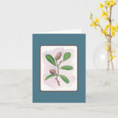 Live Oak Kaart: Blauw en Bruin Kaart (Gele Bloem)