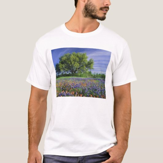 Live Oak & Texas Paintborstel, en Texas T-shirt (Voorkant)