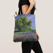 Live Oak & Texas Paintbrush, en Texas Tote Bag (Dichtbij)