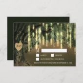 Live Oak Tree Spanish Moss Bruiloft RSVP Kaarten (Voorkant / Achterkant)