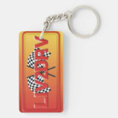 Live om te rijden LIV2DRV Racing Art Sleutelhanger (achterkant)