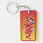 Live om te rijden LIV2DRV Racing Art Sleutelhanger (Voorkant)