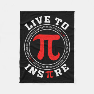 Live om Wiskunde Pi 3.14 Wiskunde Lover te injecte Fleece Deken