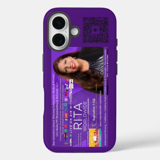 Live On Air met Rita Hoesje voor iPhone 16 (Achterkant)