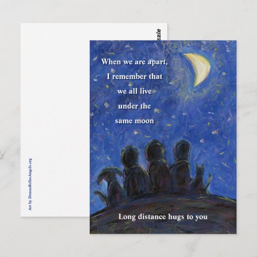 Live onder dezelfde Moon Art Briefkaarten (Voorkant / Achterkant)
