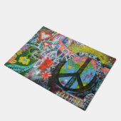 Live ondersteboven Vredesgeband muur Deurmat (Schuin)